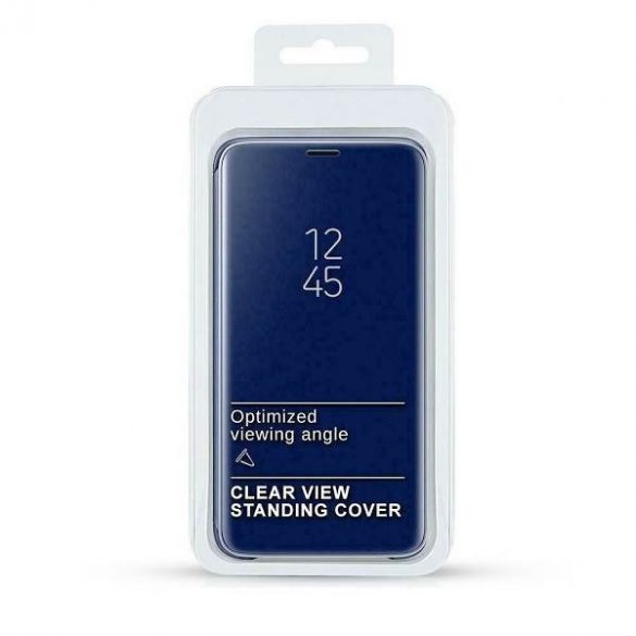 Carcasa Etui Clear View iPhone 12/12 Pro 6,1" niebieski/albastru