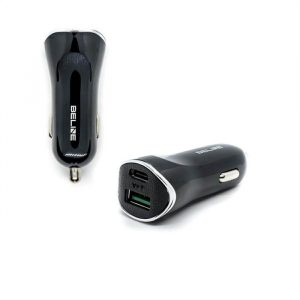 Ład. sam. Beline 1xUSB i 1xUSB-C 5A 30W czarny/negru (doar cap)