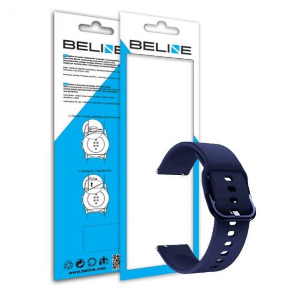 Beline curea Watch 20mm Classic albastru marin/albastru  blue