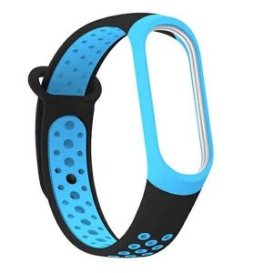 Beline curea Mi Band 3/4 design negru-albastru/negru-blue