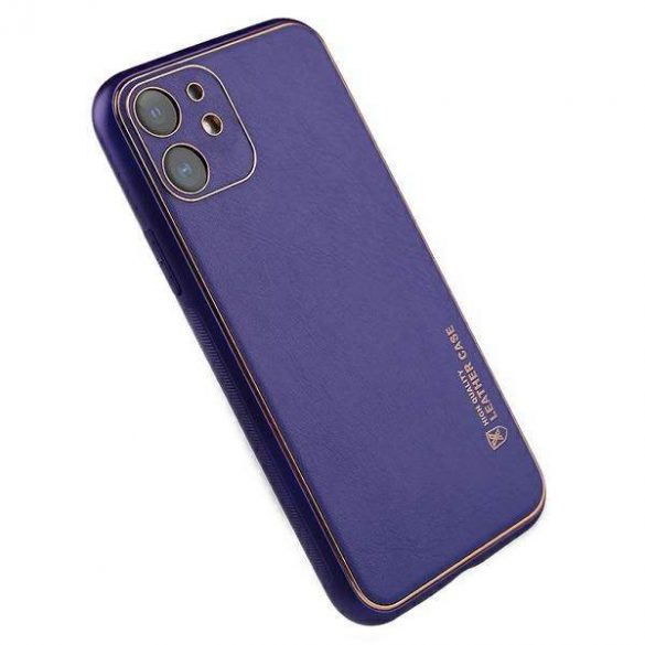 Husa din piele Beline Etui Husa iPhone 12 violet/violet