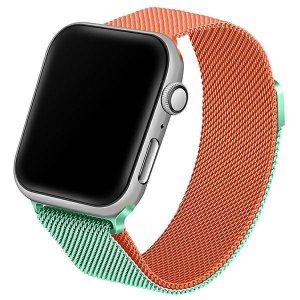 Beline pasek Apple Watch Steel 38/40/41mm zielono-pomarańczowy verde/portocaliu