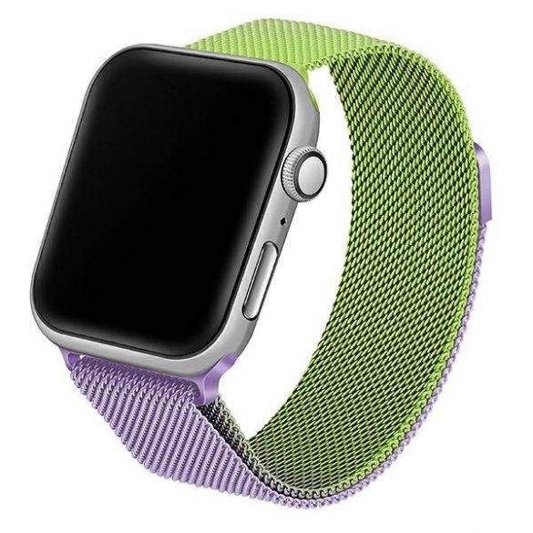 Beline pasek Apple Watch Steel 38/40/41mm zielono-purpurowy verde/violet