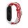 Beline pasek Mi Band 3/4 Textil roșu/alb czerwony/biały