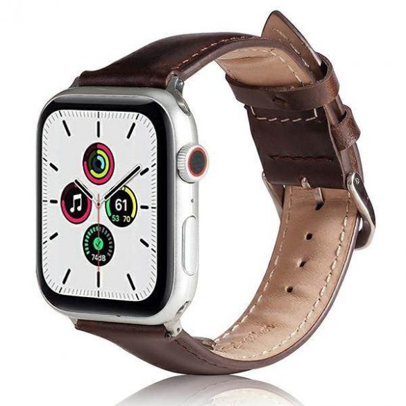 Beline pasek Apple Watch Piele 38/40/41mm brązowy /maro