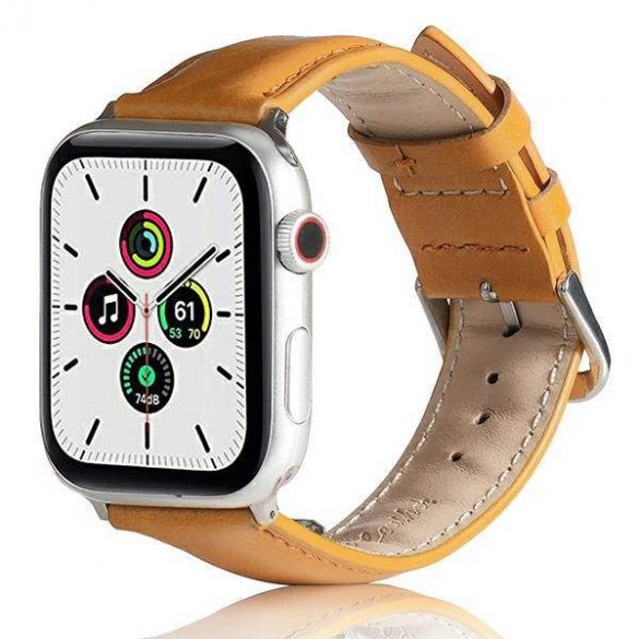 Beline pasek Apple Watch Piele 38/40/41mm jasnobrązowy /maro deschis