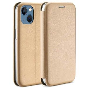 Beline Husă Husă tip carte Magnetic iPhone 14 Plus / 15 Plus 6,7"gold/gold