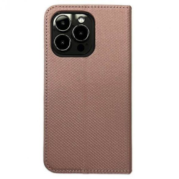 Cartea Etui Smart Magnet iPhone 14 / 15 / 13 6.1" różowo złoty/rose gold