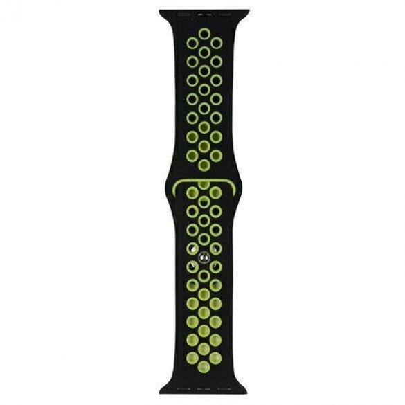 Beline curea Apple Watch Sport Silicone 38/40/41mm negru și lime negru/lime