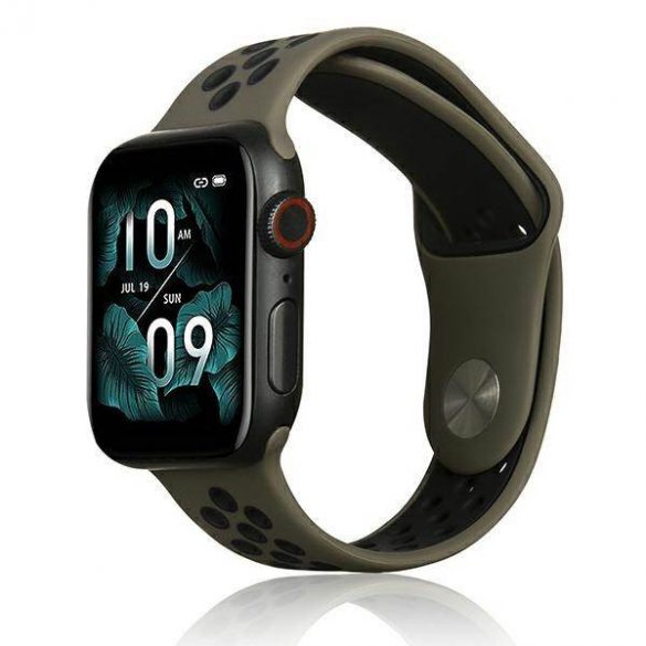 Beline pasek Apple Watch Sport Silicon 38/40/41mm brązowo-czarny maro/negru