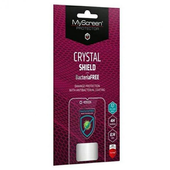 MS CRYSTAL BacteriaFREE Samsung Galaxy Tab Active Pro T545 folia czarny/negru Full Glue protector de ecran