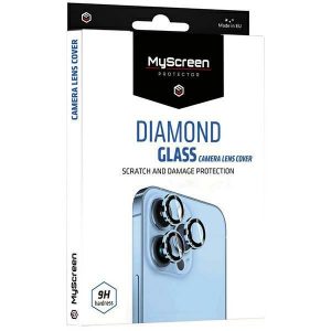 Capac lentilă din sticlă MS Diamond pentru aparatul foto iPhone 15 6.1"/15 Plus 6.7" czarny/black Ochrona și obiektyw aparatu