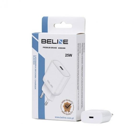 Beline Ład. siec. 1x USB-C 25W biała /alb (numai cap) PD 3.0 BLNCW25 GaN