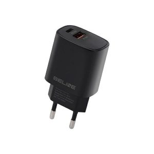 Beline Ład. siec. 1x USB-C + 1x USB 30W czarna /negru (numai cap) PD 3.0 + QC 3.0 BLN2CB30 GaN