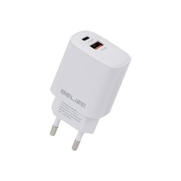 Beline Ład. siec. 1x USB-C + 1x USB 30W biała /alb (numai cap) PD 3.0 + QC 3.0 BLN2CW30 GaN