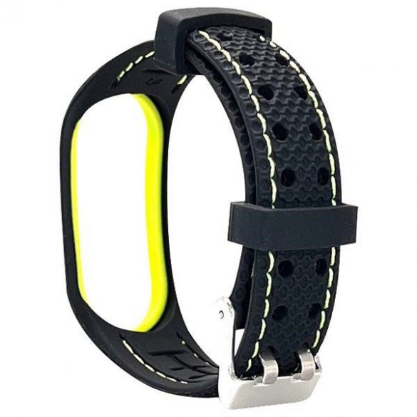 Beline pasek Sport Mi Band 3/4 czarno-limonkowy negru/lime