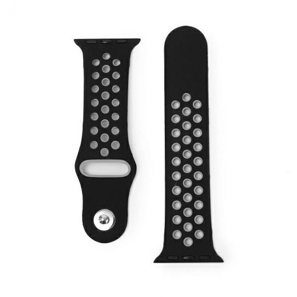 Beline curea Apple Watch Sport Silicone 38/40/41mm negru-gri negru/gri