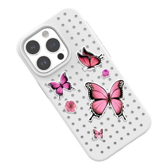 Zestaw Etui Pinit Dynamic + Flower/ Butterfly Pin iPhone 14 / 15 / 13 6.1" czarny/black wzór 1