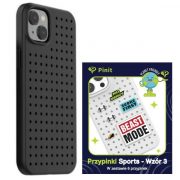   Zestaw Etui Pinit Dynamic + Sports Pin iPhone 14 / 15 / 13 6.1" czarny/black wzór 3