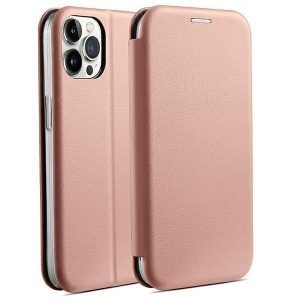 Beline Etui Book Magnetic iPhone 15 Pro 6,1 różowo złoty/rose gold"