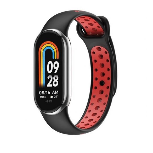 Beline curea Mi Band 8 design negru-roșu /negru-red