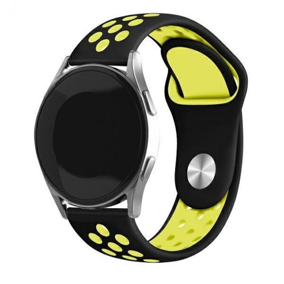 Beline pasek Watch 22mm Sport Silicone cutie neagră/galbenă