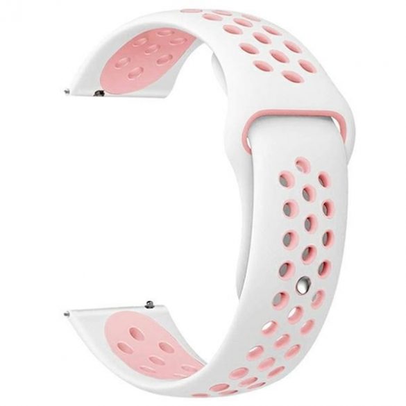 Ceas Beline pasek 22mm Sport Silicon biało-różowy cutie albă/roz