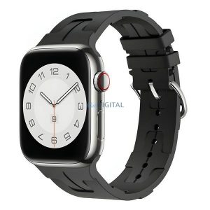 Beline pasek Apple Watch Silicon Ultra 42/44/45/49mm czarny/cutie neagră