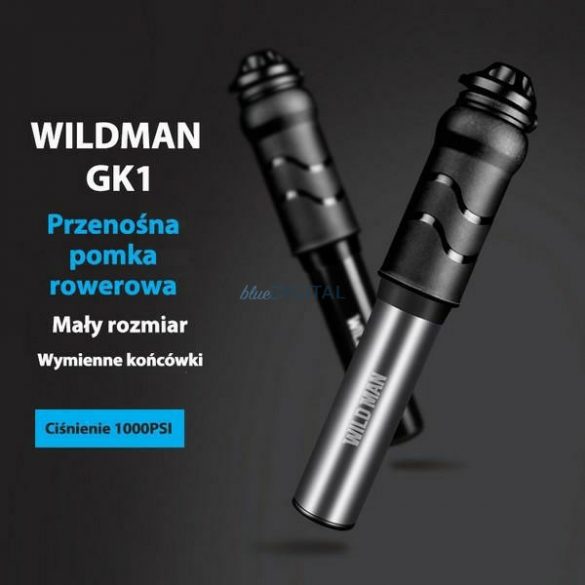 WILDMAN Pompka rowerowa ręczna GK1 aluminiowa czarna/negru