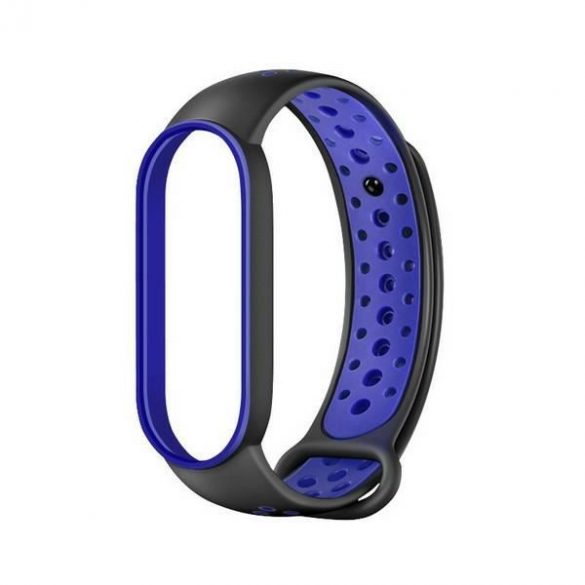 Beline pasek Design Mi Band 7/6/5 czarno-niebieski /negru-albastru