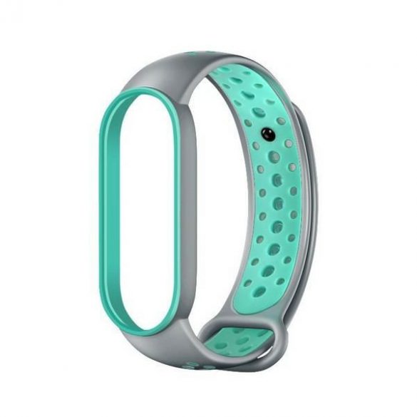 Beline pasek Design Mi Band 7/6/5 szaro-zielony /gri-verde