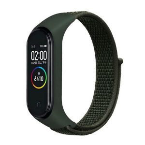 Beline pasek Mi Band 7/6/5/4/3 NylonLoop zielony/verde