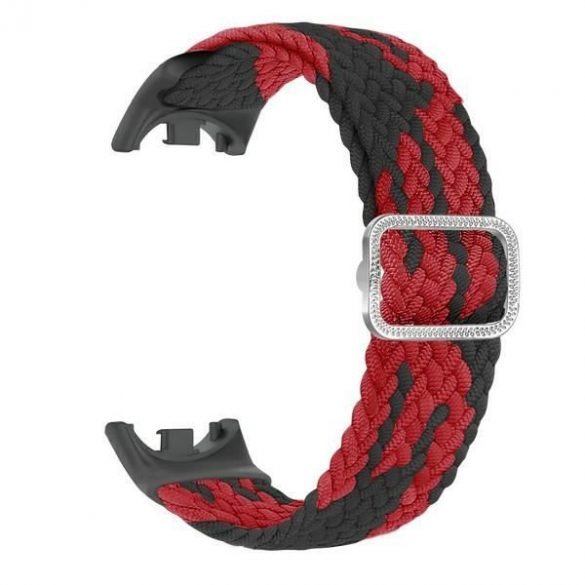 Beline pasek Mi Band 8 Nylon czarno-czerwony/negru-rosu