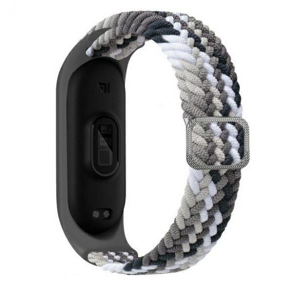 Beline pasek Mi Band 8 Nylon czarno-biały/negru-alb