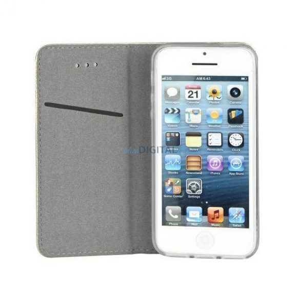 Smart Magnet Book Case iPhone 16 - negru