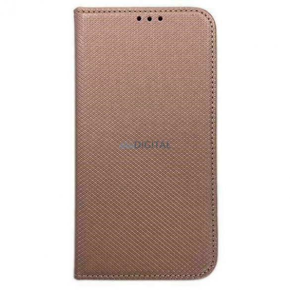 Carcasă Smart Magnet Book pentru iPhone 16 Pro - culoare aur roz