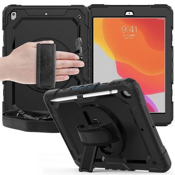 Husă Tech-Protect Solid360 iPad 10.2" 2019/2020/2021 husă negru / negru