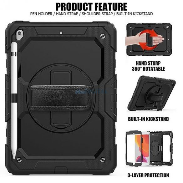 Husă Tech-Protect Solid360 iPad 10.2" 2019/2020/2021 husă negru / negru