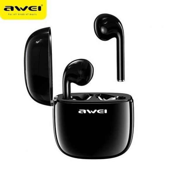 AWEI Căști Bluetooth 5.0 T28 TWS + docking station negru/negru