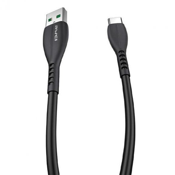 AWEI kabel CL-115T USB și USB-C negru/negru