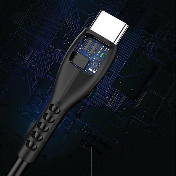 AWEI kabel CL-115T USB și USB-C negru/negru