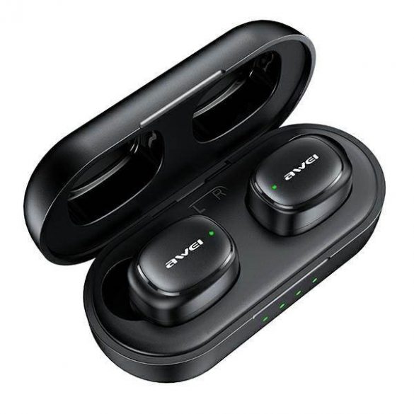 AWEI Căști Bluetooth 5.1 T13 Pro TWS + docking negru/negru