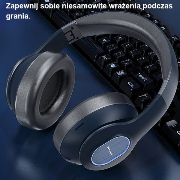 AWEI słuchawki nauszne Bluetooth A100BL czarny/negru