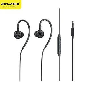 AWEI L3 căști stereo cu mufă de 3,5 mm negru/negru