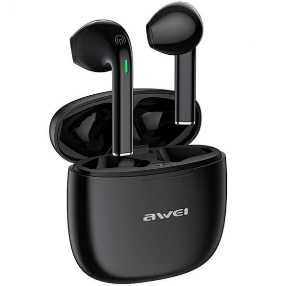 AWEI Căști Bluetooth 5.3 T26 Pro TWS + docking station negru/negru