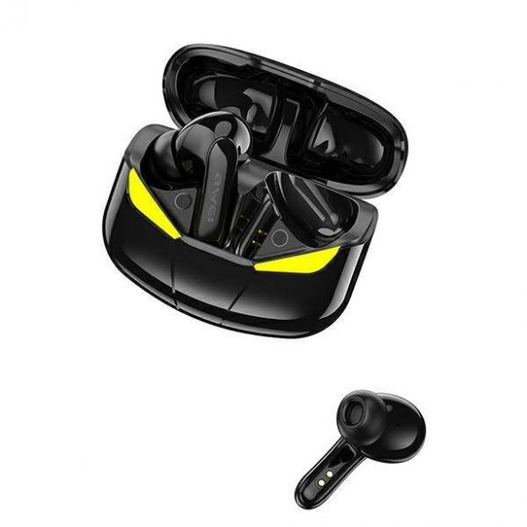 Căști AWEI Bluetooth 5.0 T35 TWS + dock pentru jocuri negru/negru