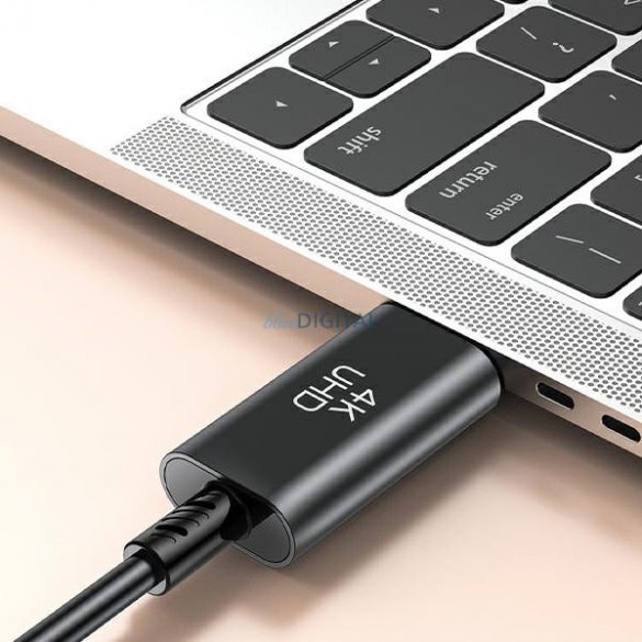 AWEI kabel CL-212T USB-C și HDMI 4K 30Hz czarny/negru