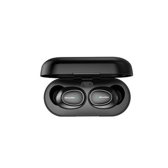 AWEI Căști Bluetooth 5.0 T16 TWS + dock negru/negru