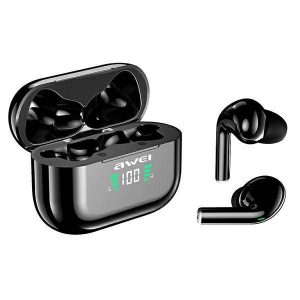 AWEI Căști Bluetooth 5.1 T29P TWS + dock negru/negru