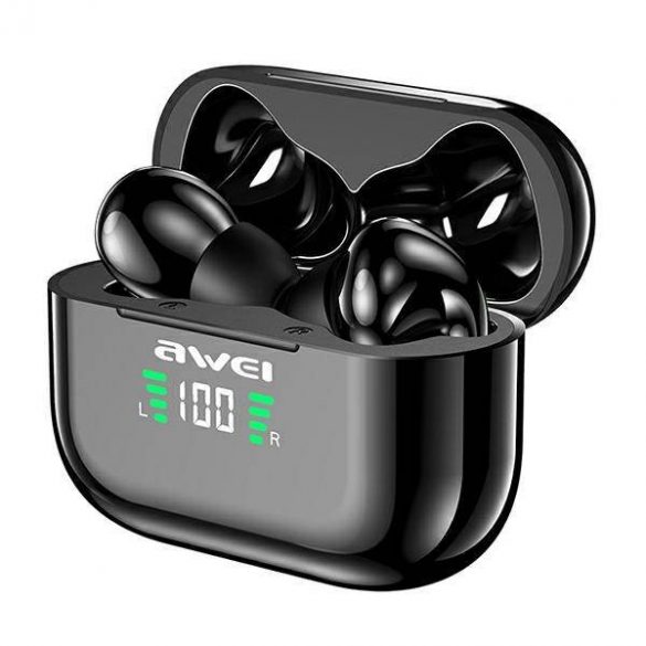 AWEI Căști Bluetooth 5.1 T29P TWS + dock negru/negru